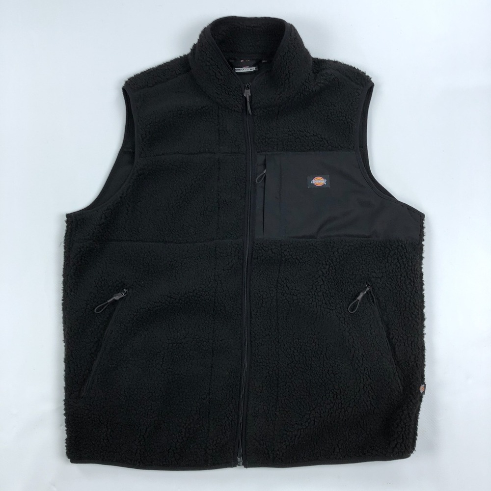 Dickies Fleece Vest Men's XL Chute Black Construct Work